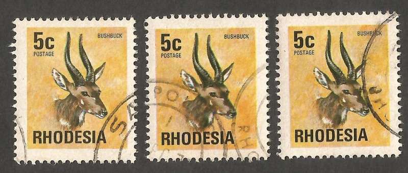 Rhodesia 5c - Used- Cancel- Variety- Blurry Image