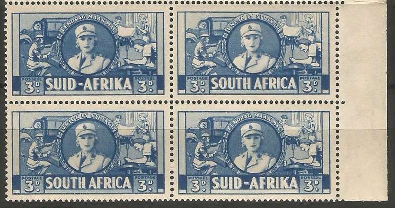 Union of SA SACC90 Large war 3d, Split Sheet number. Creases noted - MNH