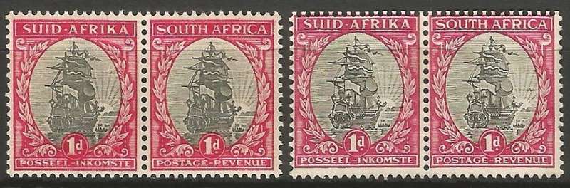 Union of SA Unrefernced 1d Ships, Varieties. Smudging to top frame, Warped Bottom frame