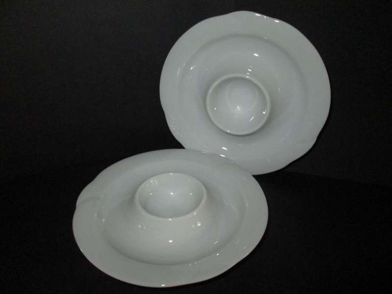 Arzberg EGG cups Vintage/Collectible/ Ceramic/Porcelain. Corso White pattern. Made in Germany