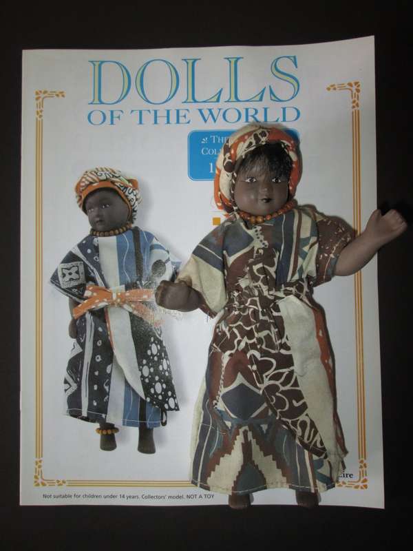Dolls of The World- No 12- Porcelain Doll- Nigeria- Nigerian Costume + Collector`s Guide