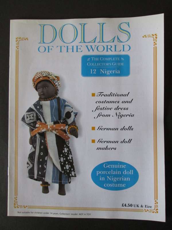Dolls of The World- No 12- Porcelain Doll- Nigeria- Nigerian Costume + Collector`s Guide