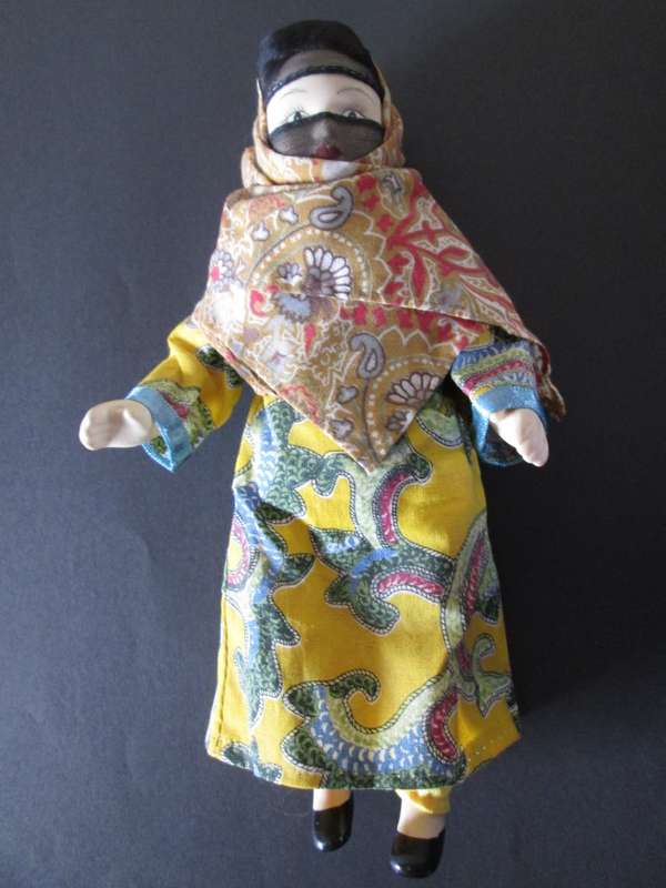 Dolls of The World- No 55- Porcelain Doll- Yemen- Yemeni Costume + Collector`s Guide