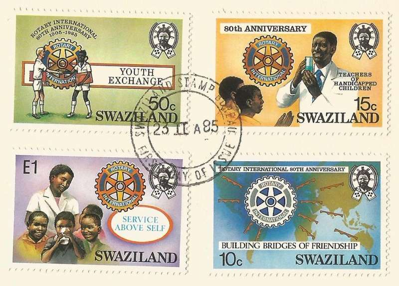 FDC / Swaziland/ 1985/ Rotary International / Cancel/ Used/ Postmark/ Post mark