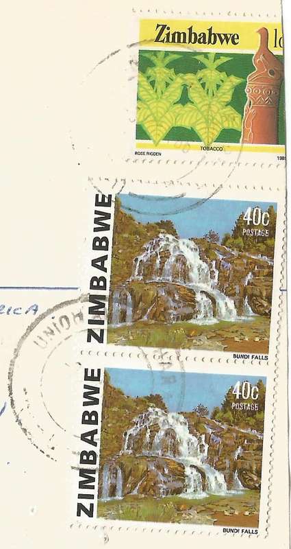 Zimbabwe -1986-SG288a Domestic Mail- Union Avenue Harare Cancel(Bundi Falls)- Cover(Cut Open)- Used