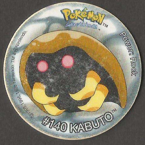 1996- Simba- Pokemon- Tazo- No 23 - 140 Kabuto- Power- Rock- Collectable- Used