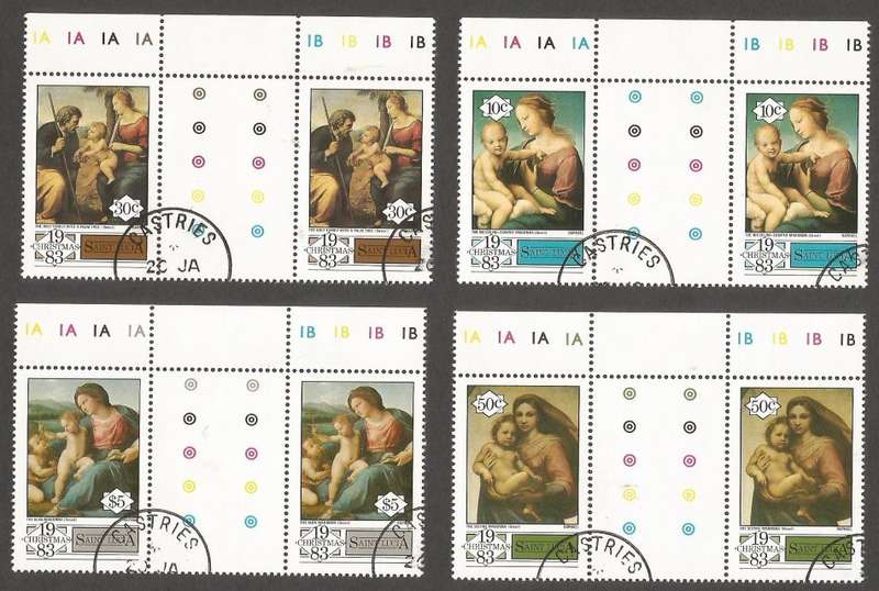 St. Lucia 1983 Christmas MNH Gutter CTO