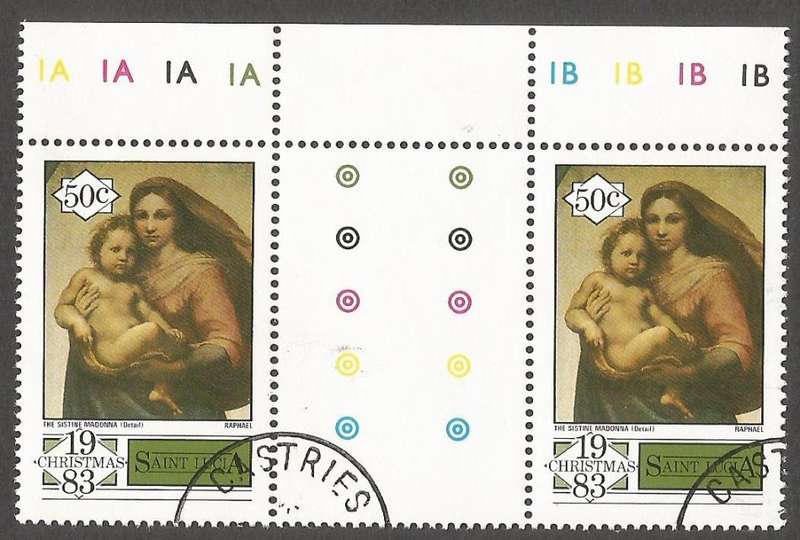 St. Lucia 1983 Christmas MNH Gutter CTO