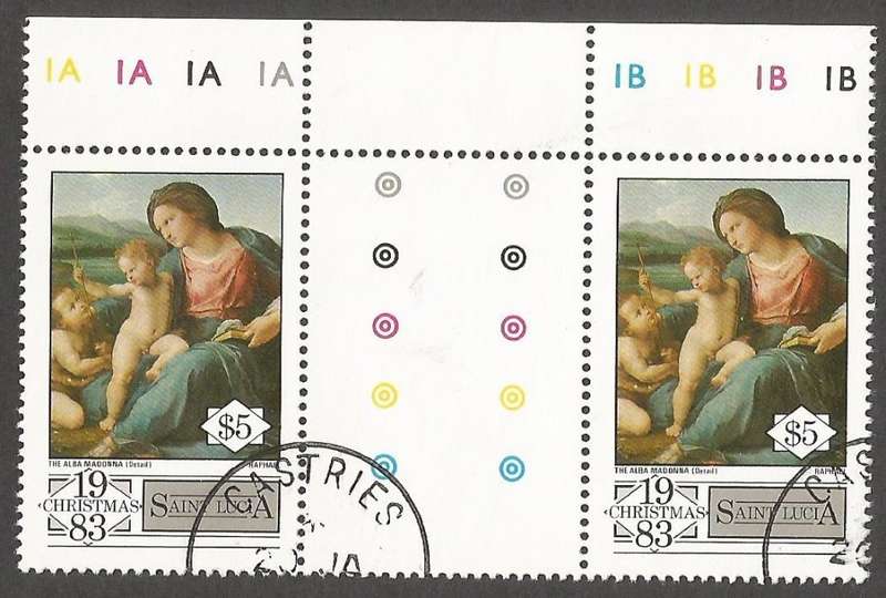 St. Lucia 1983 Christmas MNH Gutter CTO