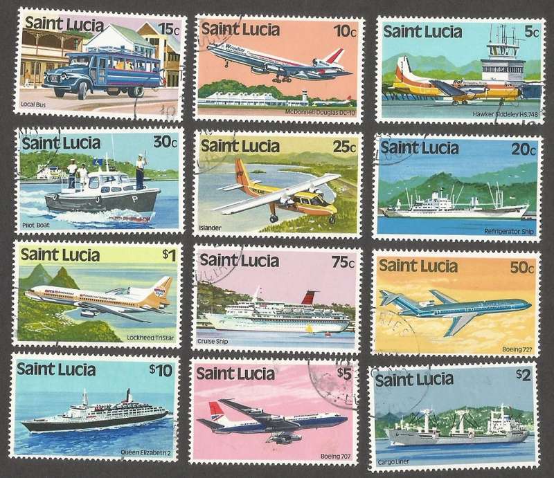 St. Lucia 1980 - Transport- Used- Cancel- Postmark