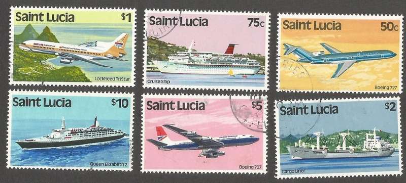 St. Lucia 1980 - Transport- Used- Cancel- Postmark