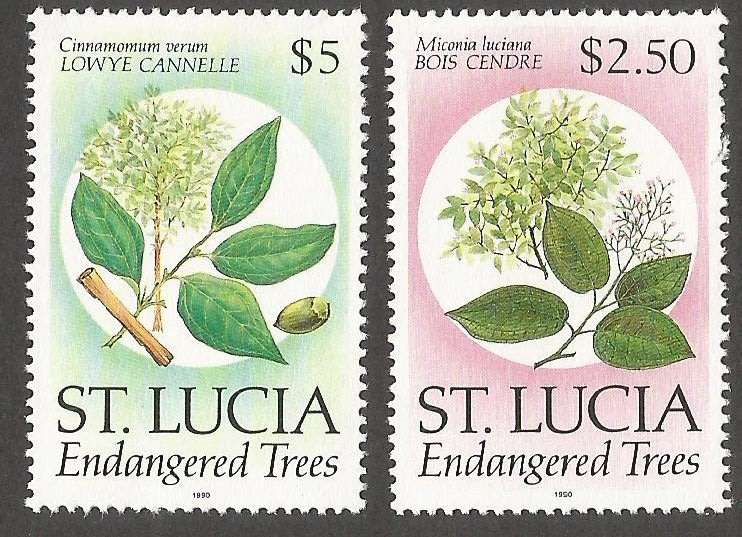 St. Lucia 1990 - Trees- MNH