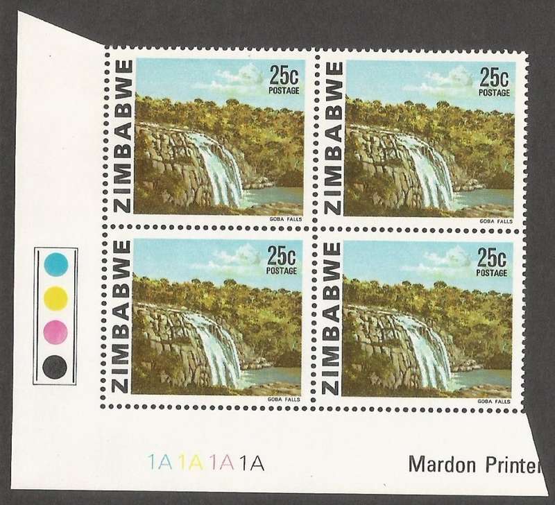 Zimbabwe 1980 1st Definitive series Control blocks 1A