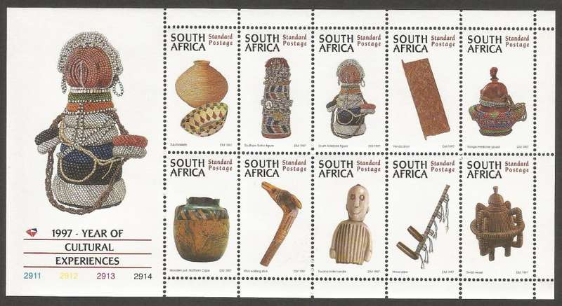 Republic of South Africa - Full Sheet- 1997-Year of Cultural Experiences- MNH