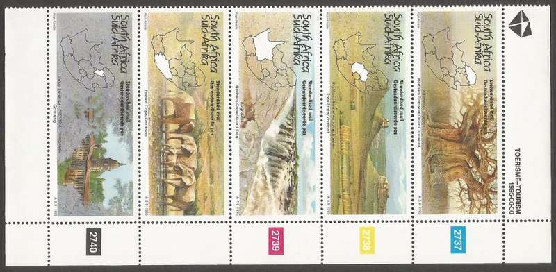 Republic of South Africa - 1995- Tourism- Strip of 5 Stamps- MNH