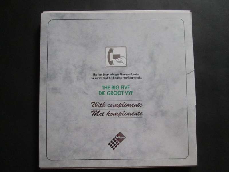 1993- Telkom Phonecards- The Big Five Presentation Pack - R10 Cards-  Vintage-Collectable
