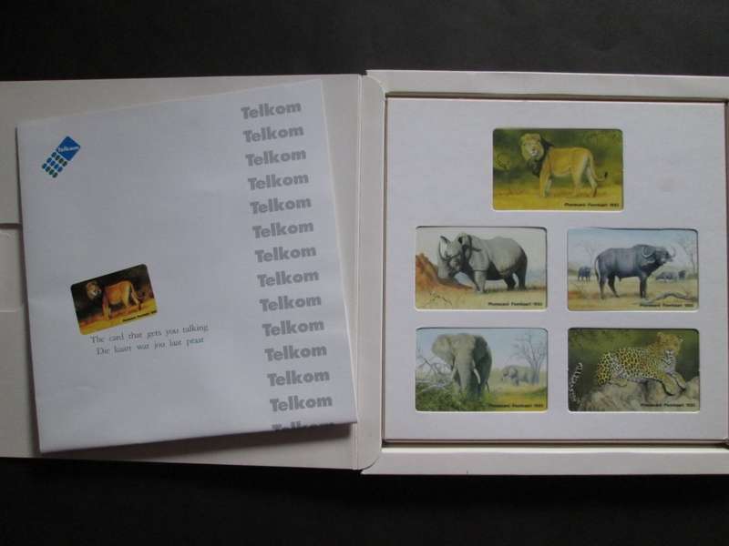 1993- Telkom Phonecards- The Big Five Presentation Pack - R10 Cards-  Vintage-Collectable