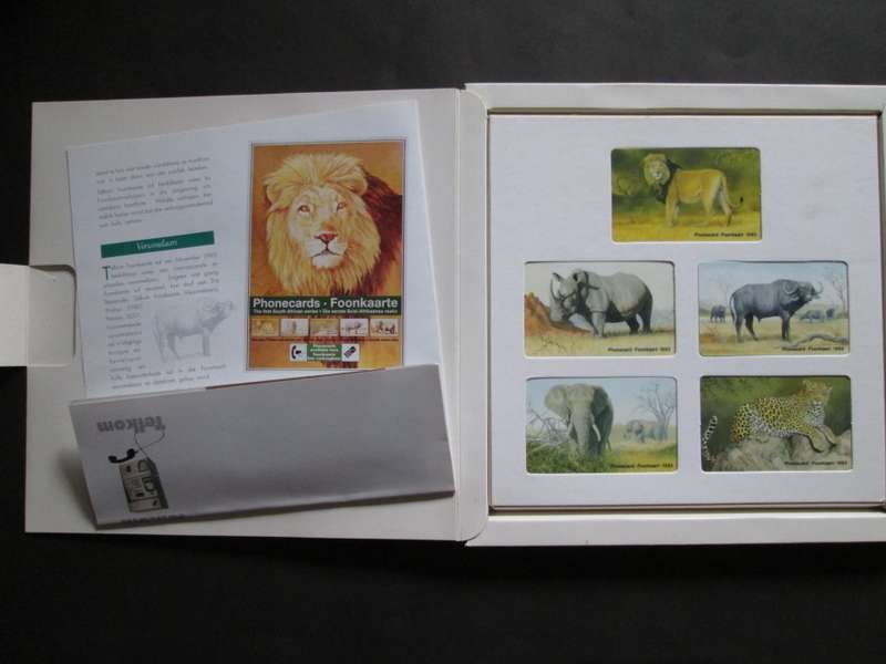 1993- Telkom Phonecards- The Big Five Presentation Pack - R10 Cards-  Vintage-Collectable