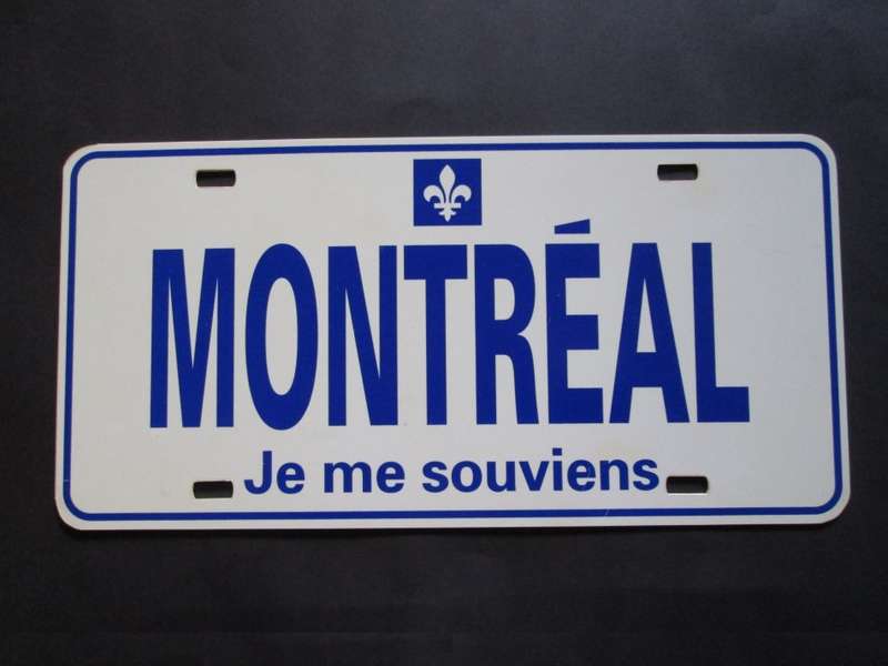 Montreal Number Plate - Collectible- Very unusual