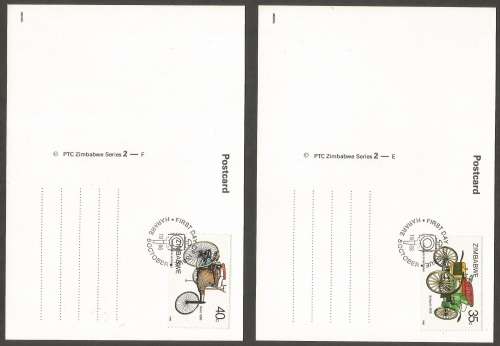 Zimbabwe-1986-FDC + PostCard Set - Unused- Post card-Thematic-Transport- Motor Cars