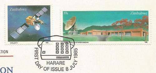 Earth Satellite Station Mazowe- Zimbabwe-1985 - FDC - Used- Cancel- Postmark- Post Mark