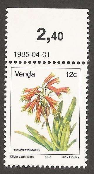 Venda- 1985- MNH- Single Stamp- Thematic- Flora