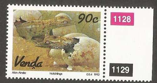 Venda- 1992- MNH- Single Stamp- Thematic- Fauna- Crocodile Farming- SACC 248- Control Numbers