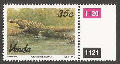 Venda- 1992- MNH- Single Stamp- Thematic- Fauna- Crocodile Farming- SACC 246- Control Numbers