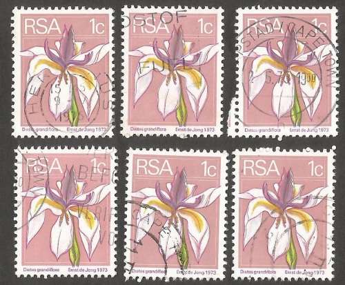 Republic of South Africa Grouping of  2nd Definitive 1c Postmarks / Cancel