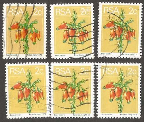 Republic of South Africa Grouping of  2nd Definitive 2c Postmarks / Cancel