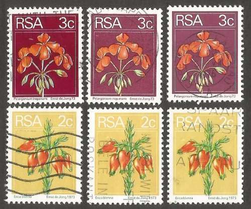 Republic of South Africa Grouping of  2nd Definitive Mixed Values Postmarks / Cancel