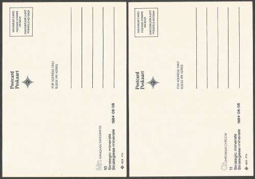 RSA Maxi Cards - Mineral Resources 1984