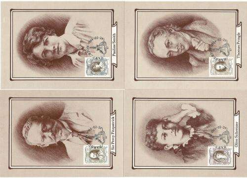 RSA- Post cards- Postcards - South African Writers 1984- Thematic- Famous People