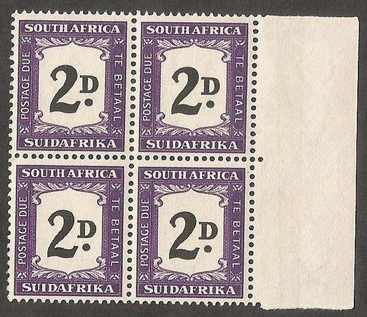 Union of South Africa SACC35 2d Block of 4