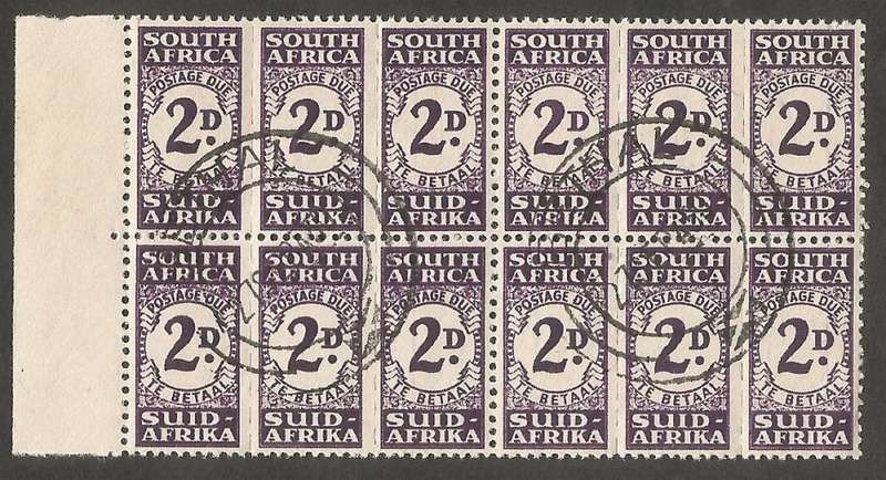 Union of South Africa SACC31 2d Block of 4