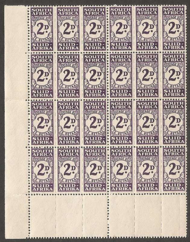 Union of South Africa SACC31 2d Block of 8