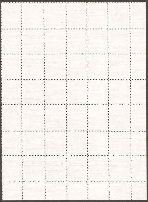 Zimbabwe Incomplete Perforation Revenue Stamps. Large block of 48, 10c Value