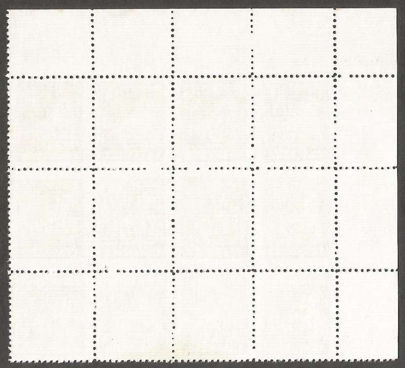 Zimbabwe Incomplete Perforation Revenue Stamps. 10c Value