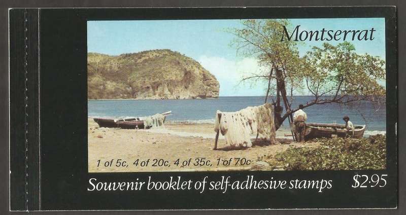 Montserrat Caribbean Artifacts. Souvenir Booklet of self adhesive Stamps