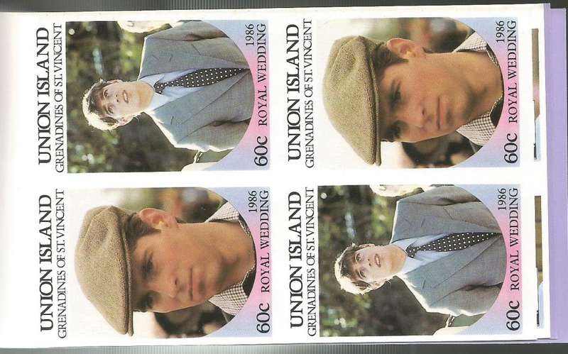Union Island 1986 Sarah and Prince Andrew Wedding. Imperf booklet