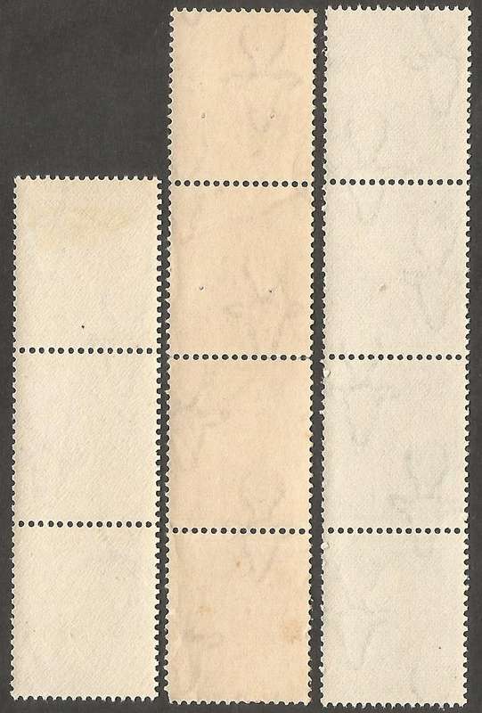 Union of SA SACC104 MonoCoils Varities. Darker stamp, Fine. Rope variety, coarse