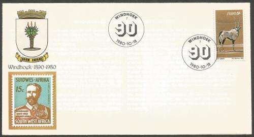 SWA FDC Windhoek 90th Anniversary