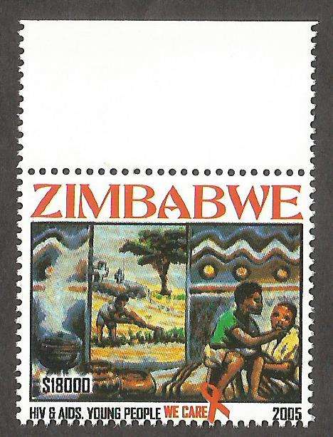 Zimbabwe 2005 HIV Stamp UMM