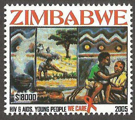 Zimbabwe 2005 HIV Stamp UMM