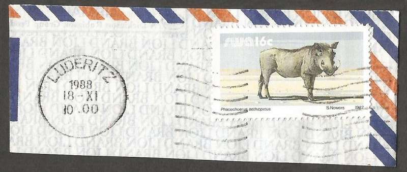 South West Africa- Used- On paper- Cancel- Post mark- Postmark-Thematic Luderitz