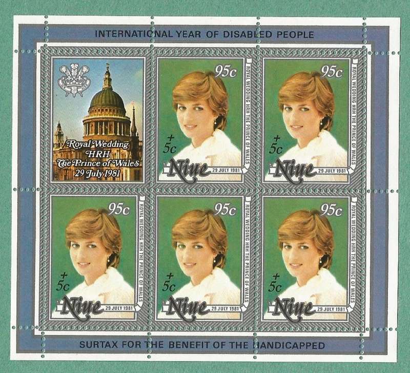 Niue- Royal Wedding- MNH- International Year of Disabled People- Sheets- Thematic