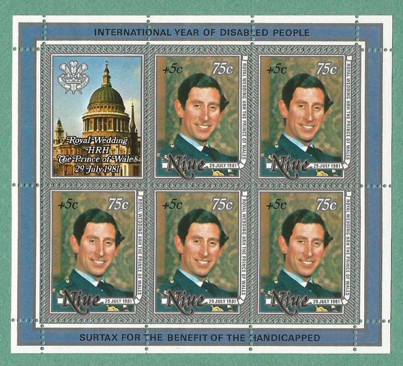 Niue- Royal Wedding- MNH- International Year of Disabled People- Sheets- Thematic