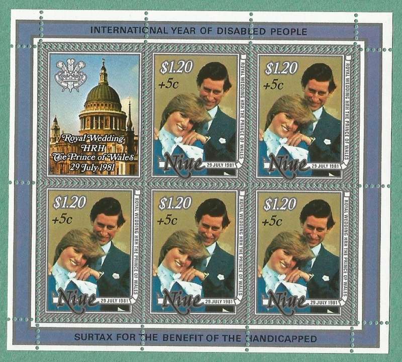 Niue- Royal Wedding- MNH- International Year of Disabled People- Sheets- Thematic