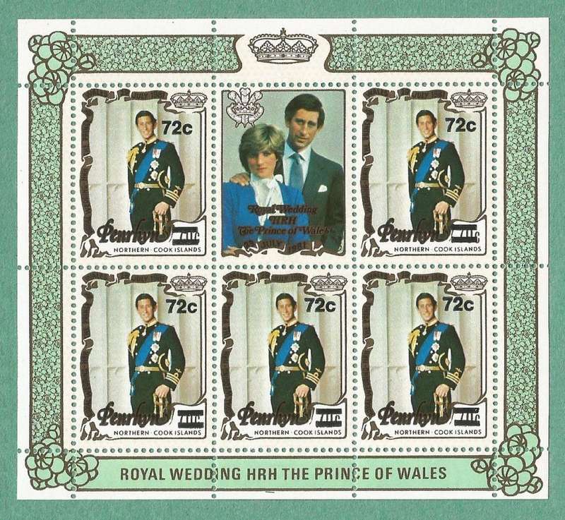 Penrhyn Islands 1983 Overprints - Royal Wedding- MNH- Sheets- Thematic