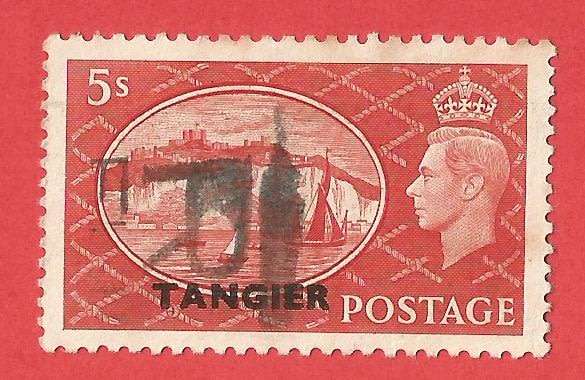 Tangier King Georve VI SG287 -- Used- Cancel- Postmark- Post mark-Thematic